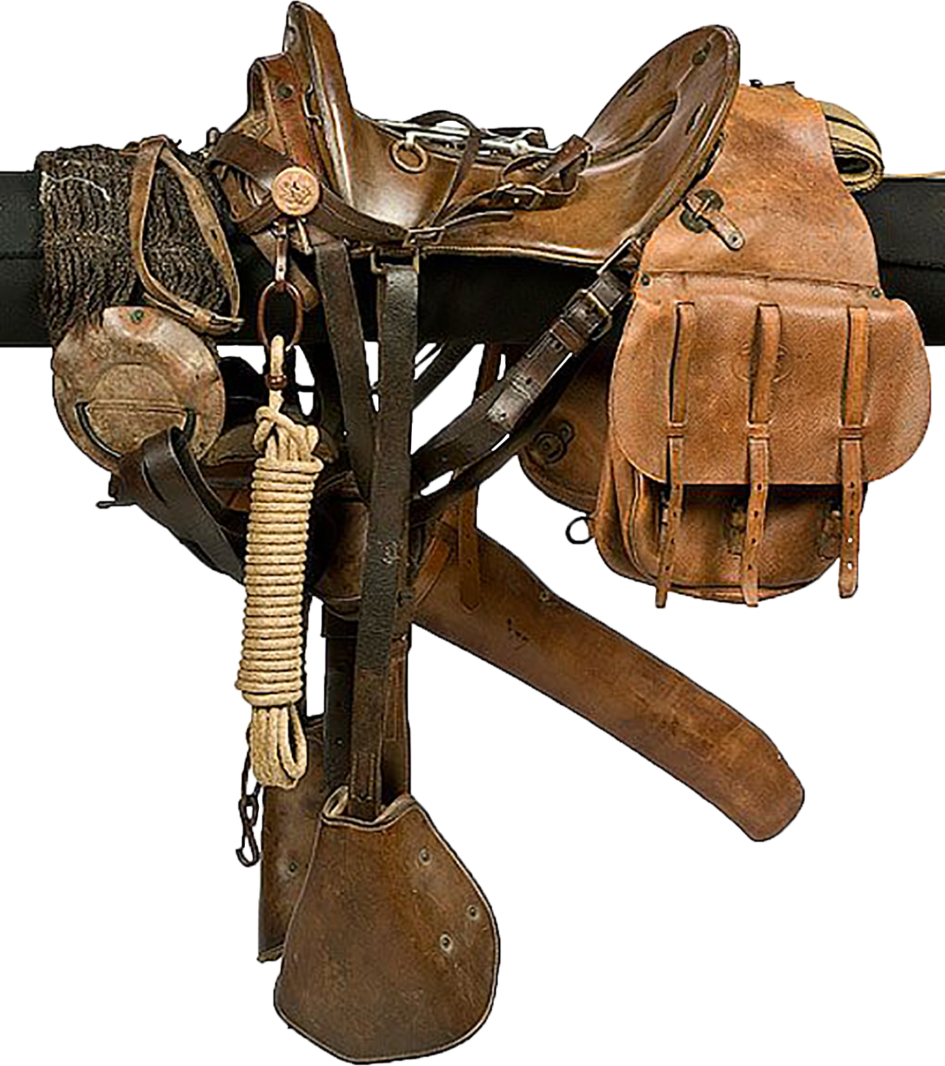 Cut out of a McClellan Cavalry Saddle.
