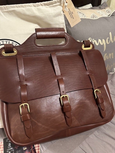 Leather saddle bag briefcase outlet