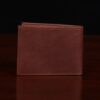 No. 4 Billfold Wallet in Vintage Brown American Steerhide - back view