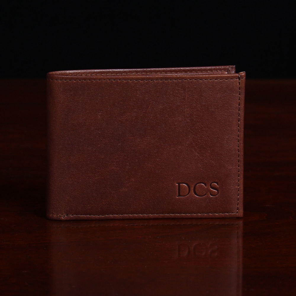 Men's Designer Brown Leather Bifold Wallet