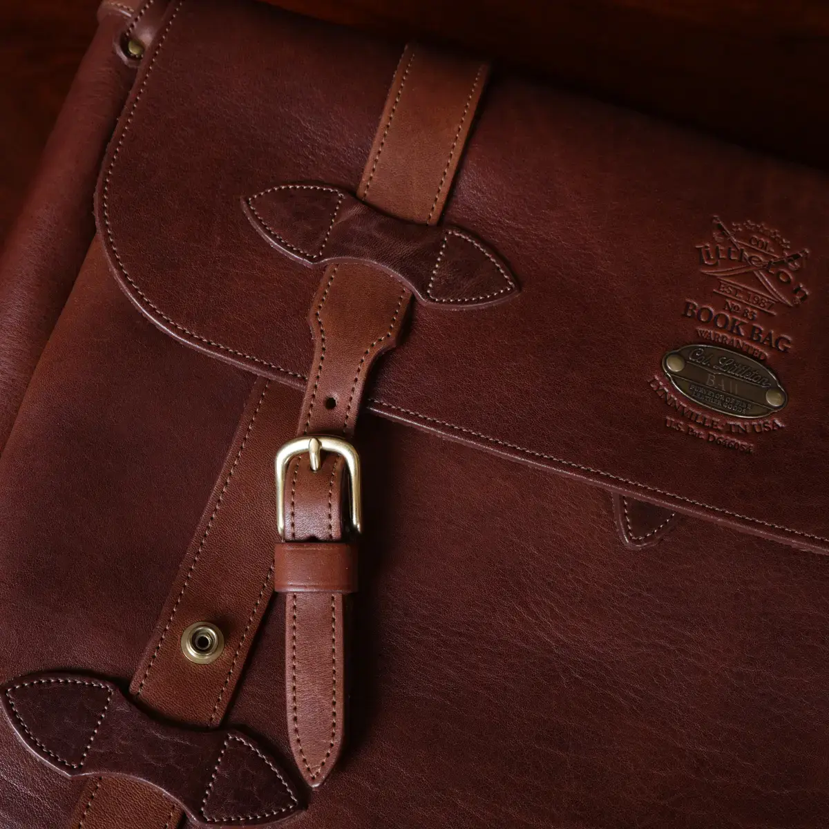 Messenger Bag , Vintage Brown Leather