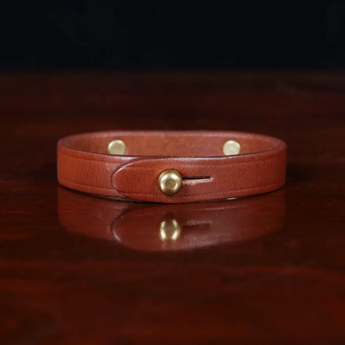 LOUIS VUITTON LV Monogram Wood Red/Brown Bangle Bracelet 8 1/8, 1 1/2 wide