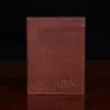No. 2 Leather Vintage Brown Card Wallet with personalization