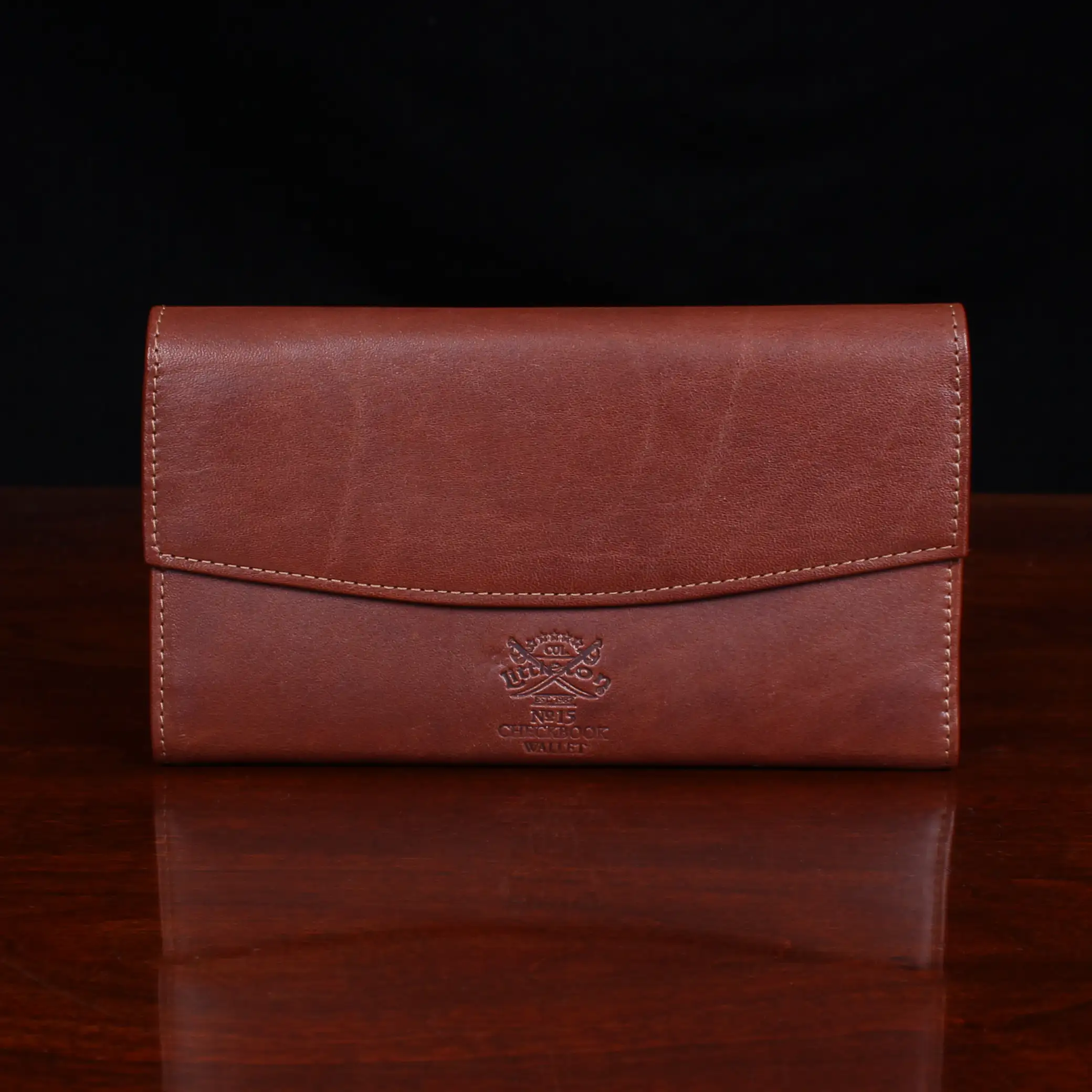 Vintage Genuine Blk Leather Custom Design Hand Painted Trifold Wallet