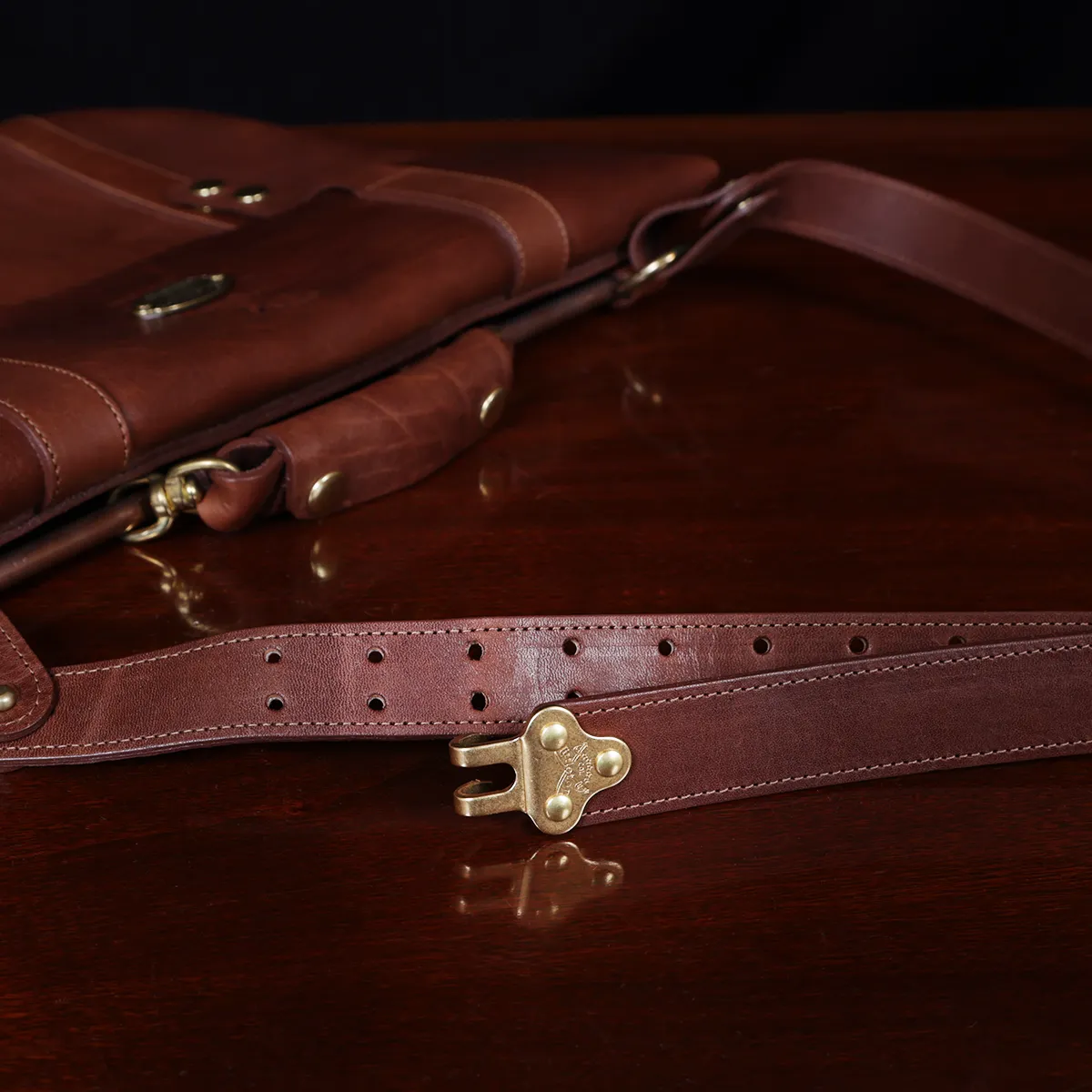 leather shoulder strap