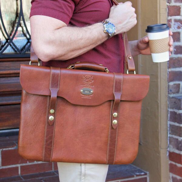No. 16 Document Bag with Strap - Vintage Brown