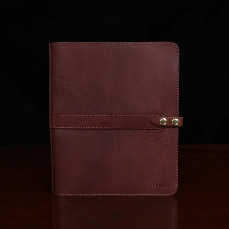 No. 36 Leather Double Portfolio in Vintage Brown