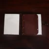 No. 36 Leather Double Portfolio in Vintage Brown open view of other side