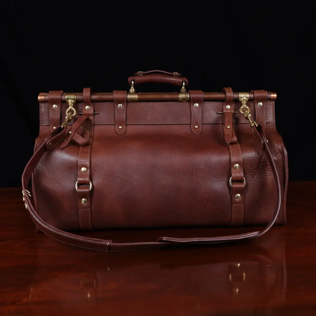 Full-Grain Leather Duffle for Weekend Travel, No. 3 Grip, USA Made