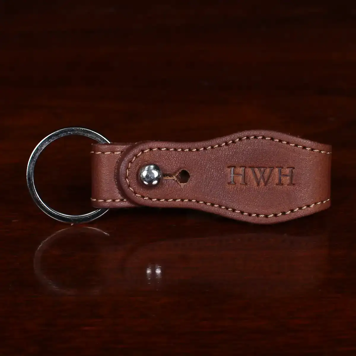 Leather Personalized Key Ring No. 6 | USA Made | Col Littleton