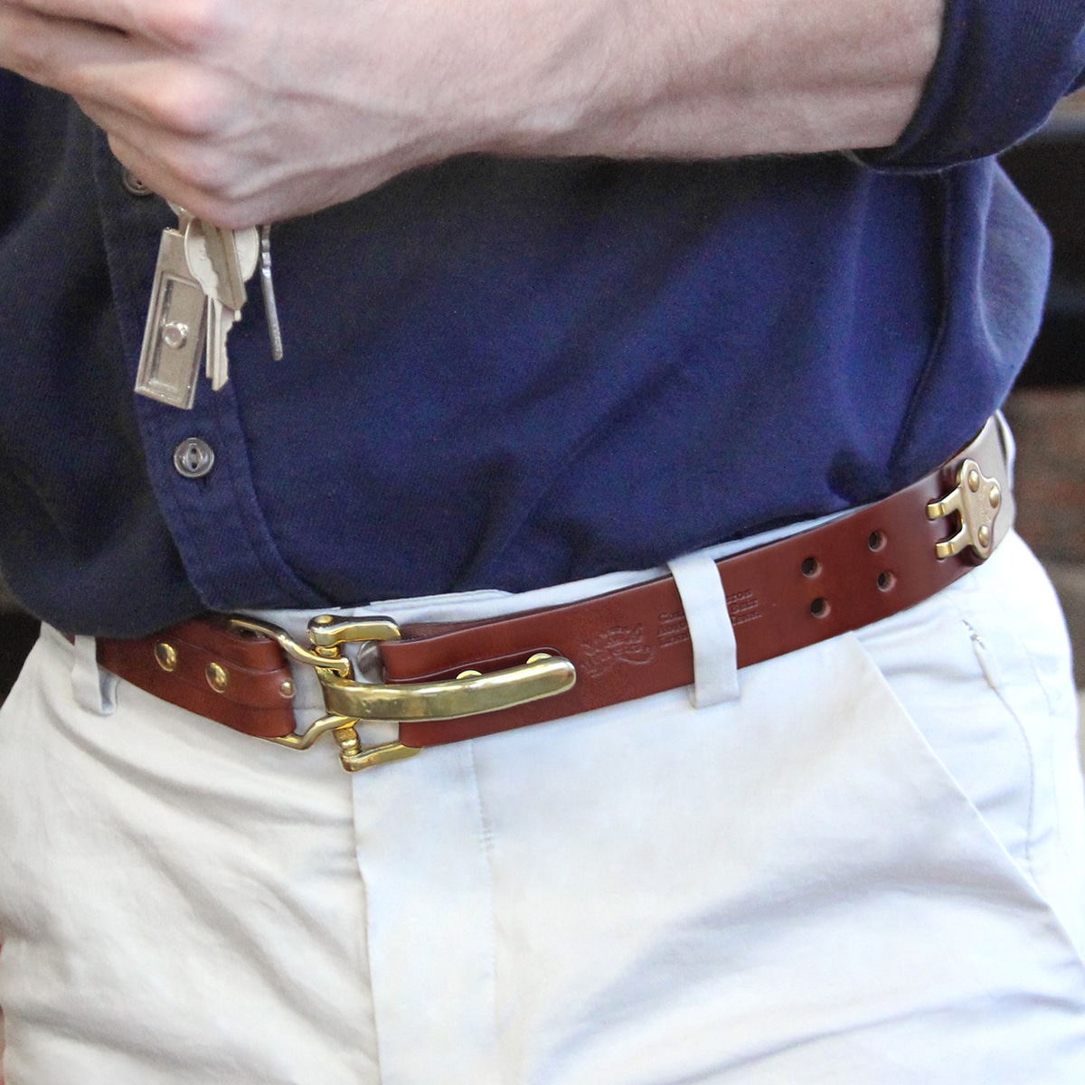 Handmade Leather Cinch Belt No. 5 - Adjustable, USA Made | Col. Littleton