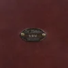 no. 18 legal portfolio in vintage brown steerhide - personalization badge