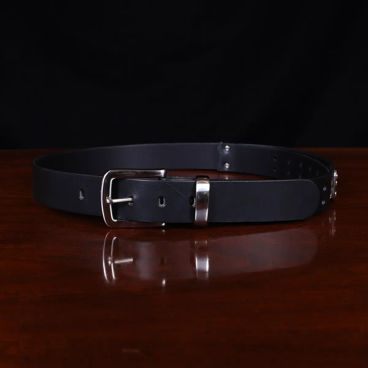 No 4 Belt in Black showing the front
