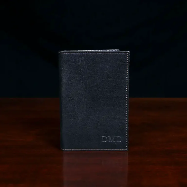 No. 23 Pocket Journal in Black American Steerhide