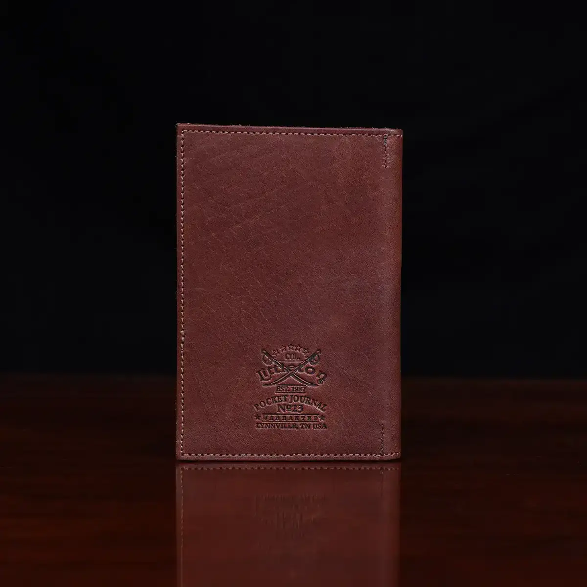 no 23 pocket journal showing the back side