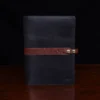 No. 18 Portfolio in Black and Brown Steerhide Leather front view