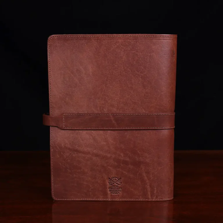 No. 18 Portfolio in Vintage Brown Steerhide Leather back view