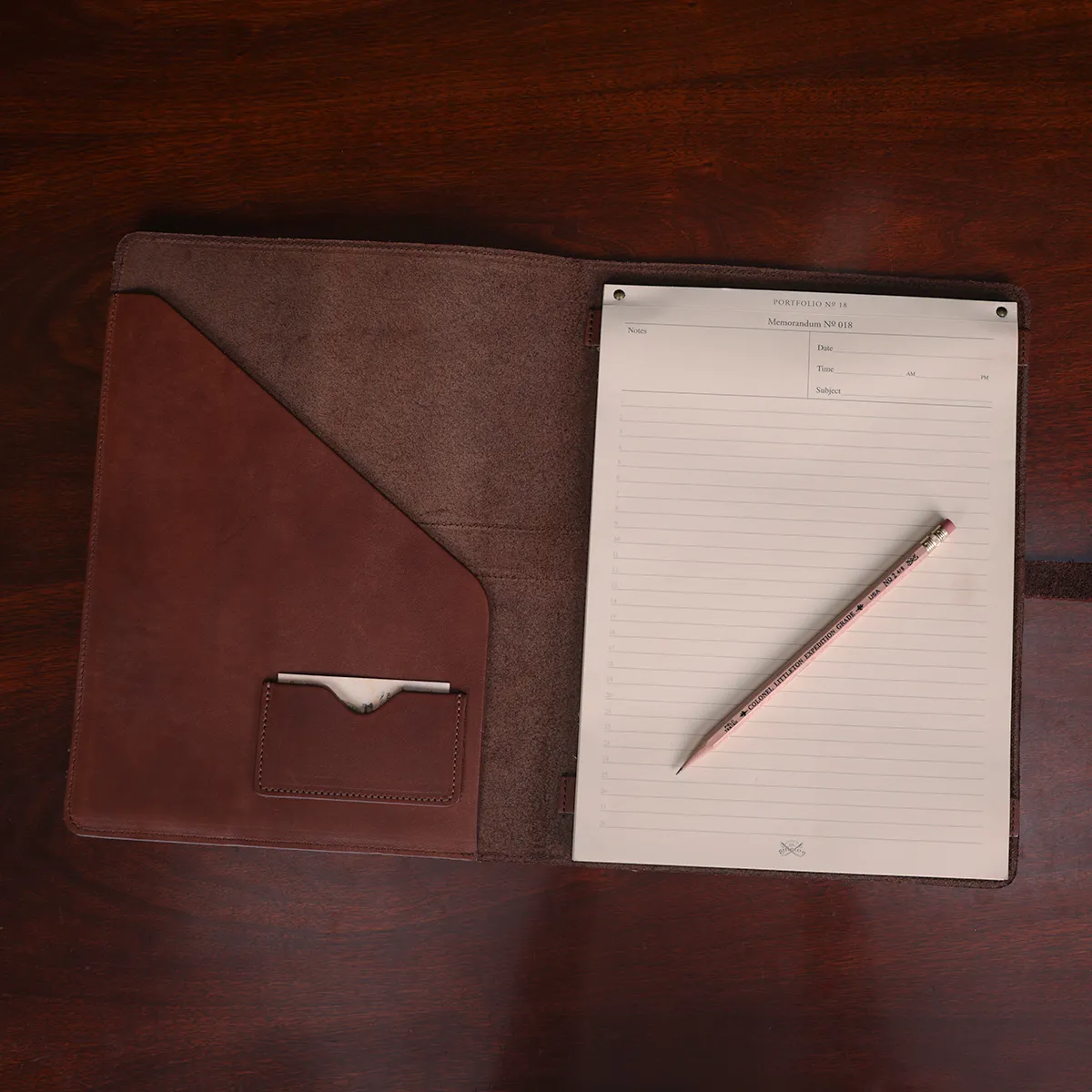 Leather Portfolio No.18, Personalized Padfolio Folder | Col. Littleton