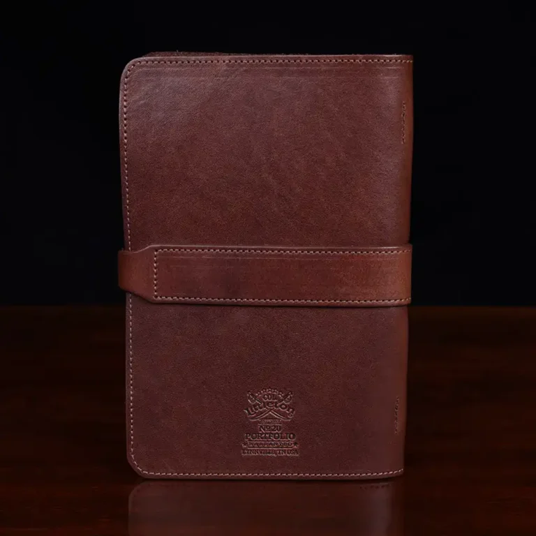 no 20 portfolio in vintage brown showing the back