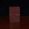 no 20 travel size leather portfolio - vintage brown steerhide - front view
