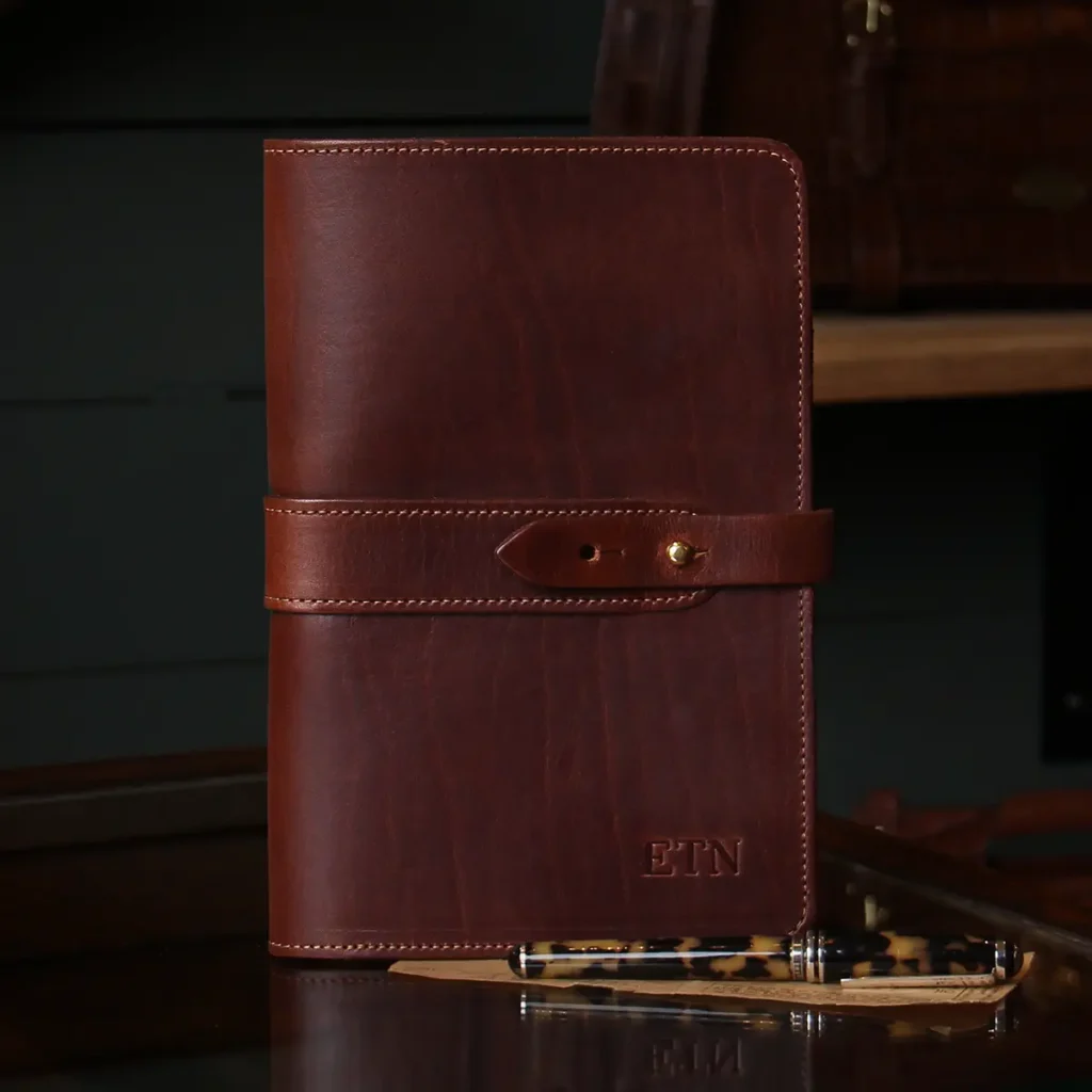 no 20 portfolio in vintage brown showing the front