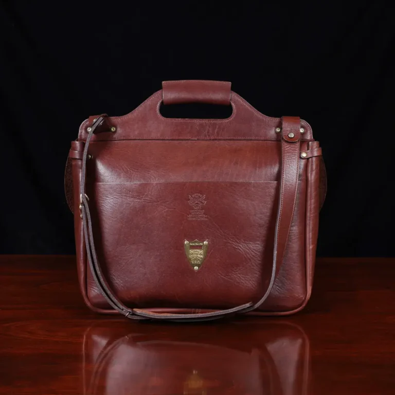 back side of the no 1 saddlebag in vintage brown