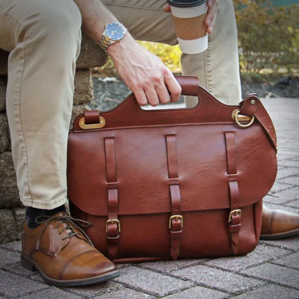 No. 1 Saddlebag Briefcase – Vintage Brown