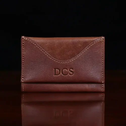 no 33 vintage brown wallet showing the front side