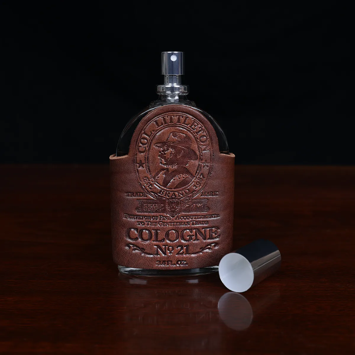 Men's Cologne with Leather Label - Subtle, Cool, Refreshing