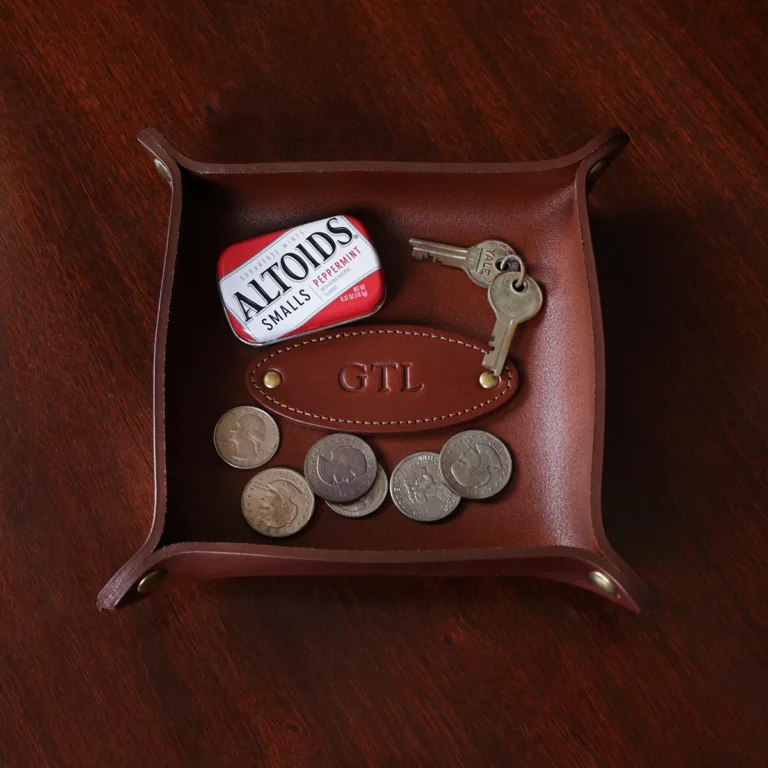 No. 3 Dresser Caddy on desk holding keys-mints-and pocket change