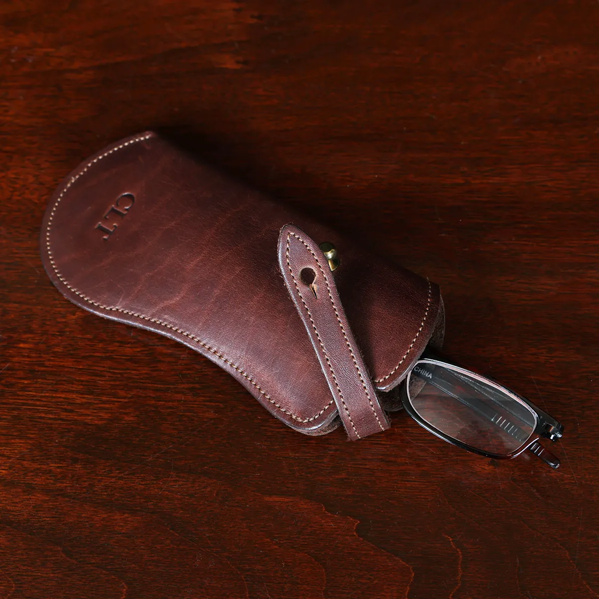 Leather Eyeglass Case No. 2 Reading Glasses, Best & USA Made