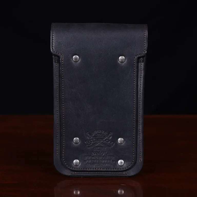 No 49l Phone Holster in black showing the back side