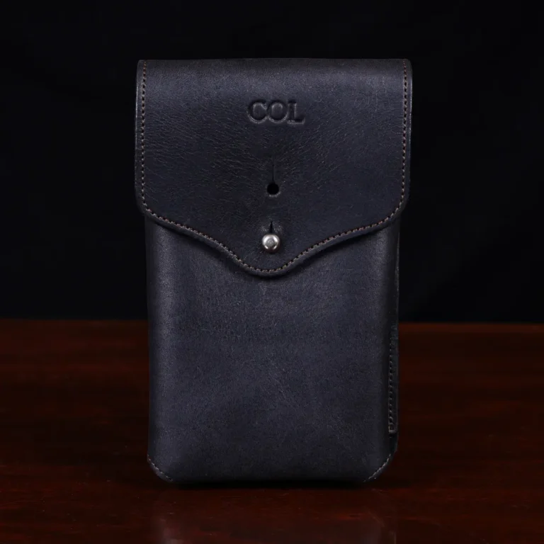 No 49l Phone Holster in black showing the front side