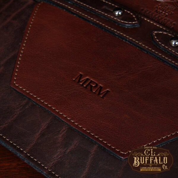 Bison Leather Ashley Handbag No. 21, USA Made Purse Col. Littleton