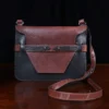 ashley handbag made of two-tone brown buffalo and steerhide leather - front view