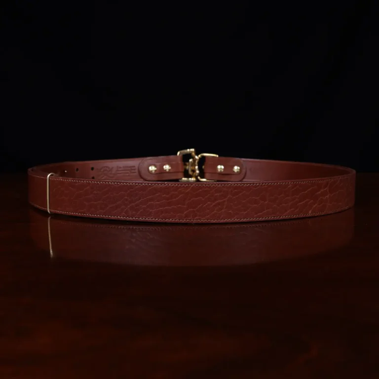 No. 5 Cinch Belt In American Buffalo showing the back side