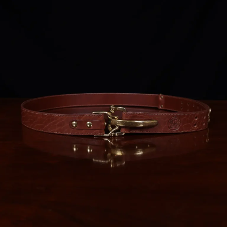 No. 5 Cinch Belt In American Buffalo showing the front