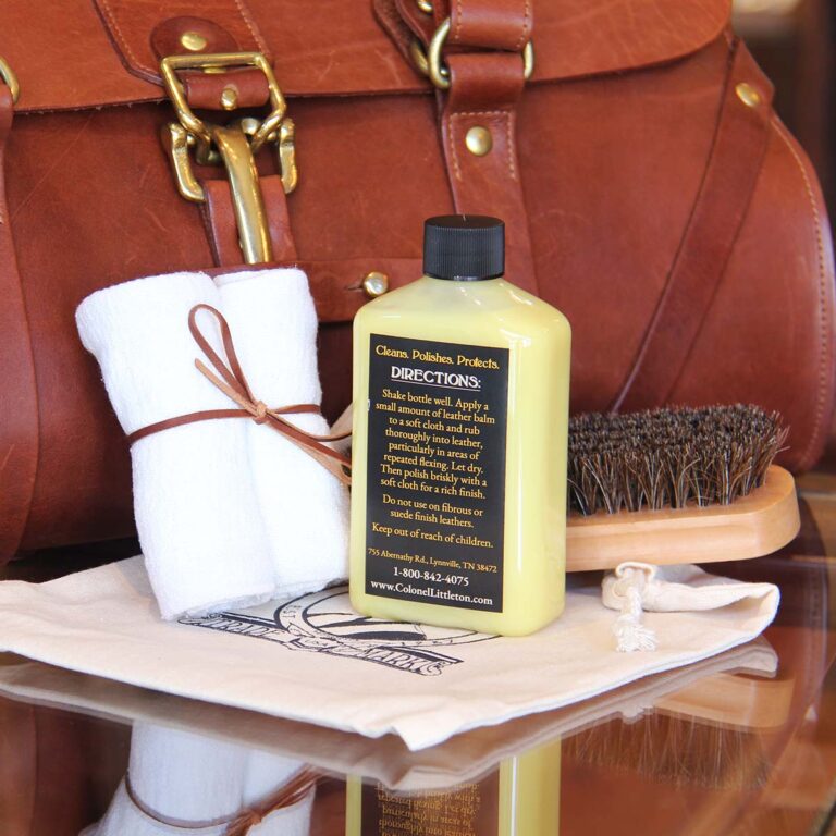 colonel littleton leather care kit back side