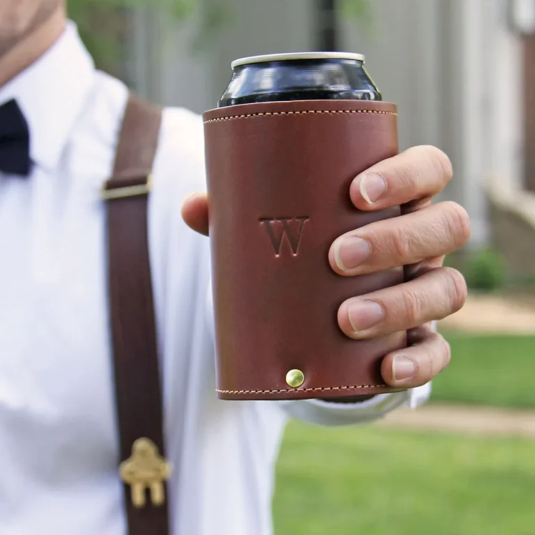 Yeti Rambler Sleeve in Horween Leather - Personalized and Made to