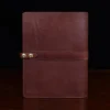 left handed leather portfolio vintage brown