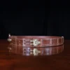 No. 5 Cinch Belt in brown American Alligator and brass buckle - side view