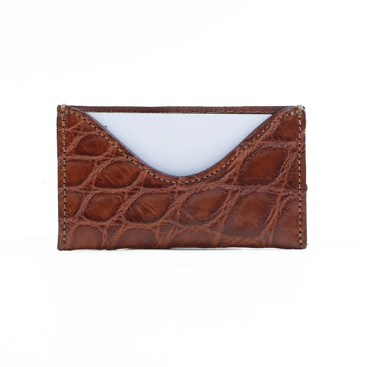 View larger image of cardwallet-no3-alligator-002-front view on black background