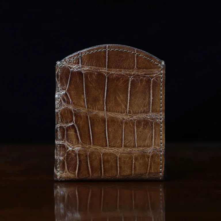 American Alligator front pocket wallet, showing the back - id 001