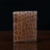 front pocket wallet in american alligator showing the back