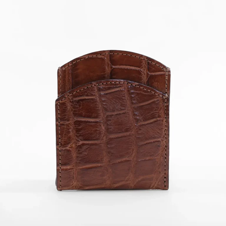 American alligator front pocket wallet - id 001 - front side