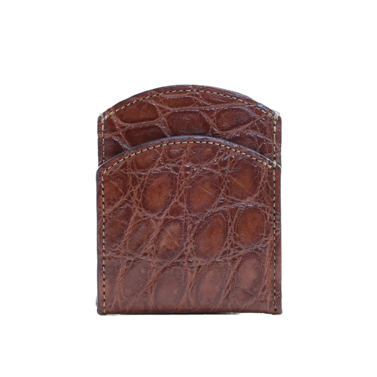American alligator front pocket wallet - id 001 - front side
