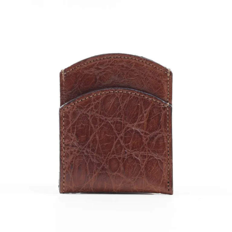 American alligator front pocket wallet - id 001 - front side