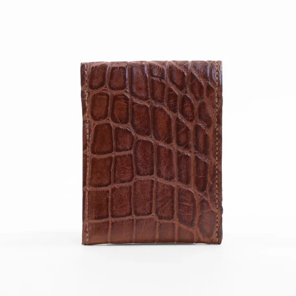 Front Pocket Wallet with Fold-Over Flap – American Alligator – 001