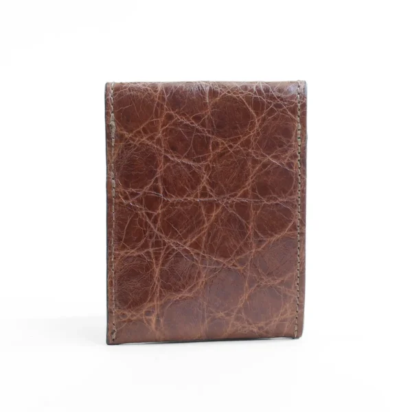 Front Pocket Wallet with Fold-Over Flap – American Alligator – 001