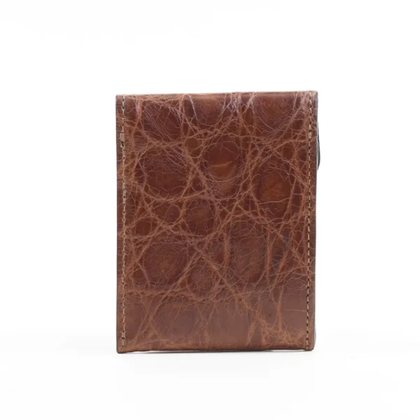 Front Pocket Wallet with Fold-Over Flap – American Alligator – 001